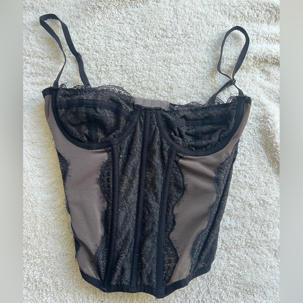 Urban outfitters modern love black corset size small